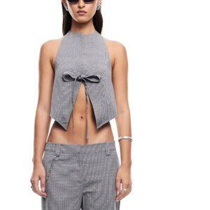 Lioness BUTTERFLY TIE TOP - ONYX GINGHAM